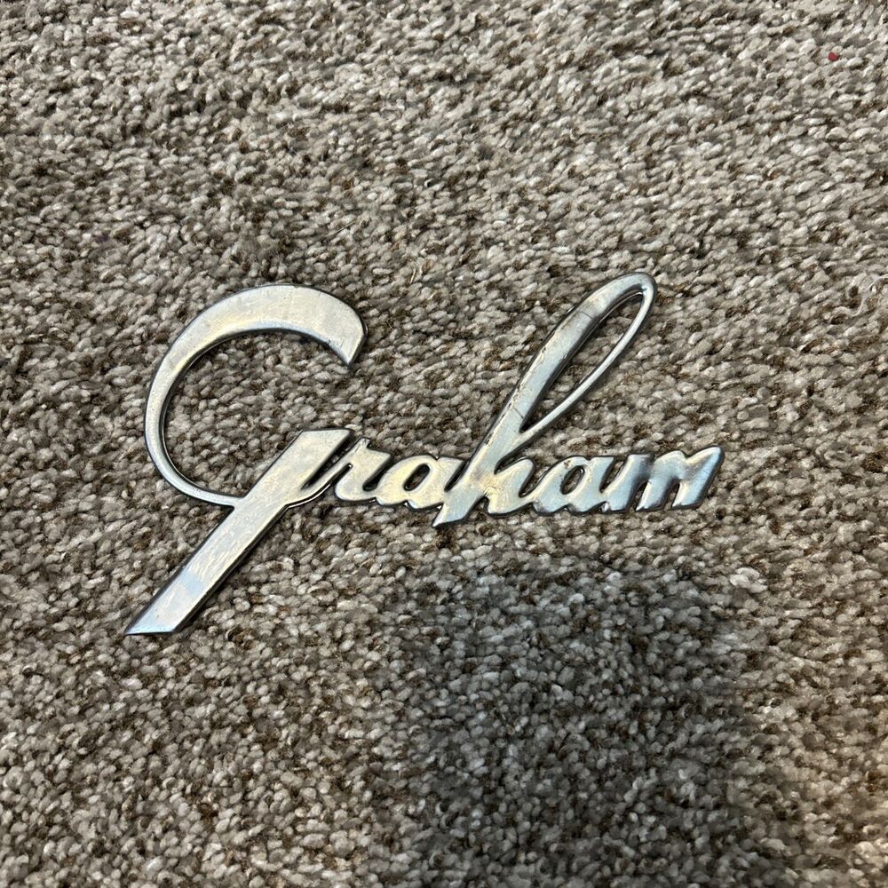 Vintage Graham auto Emblem, late 30's style, great chrome